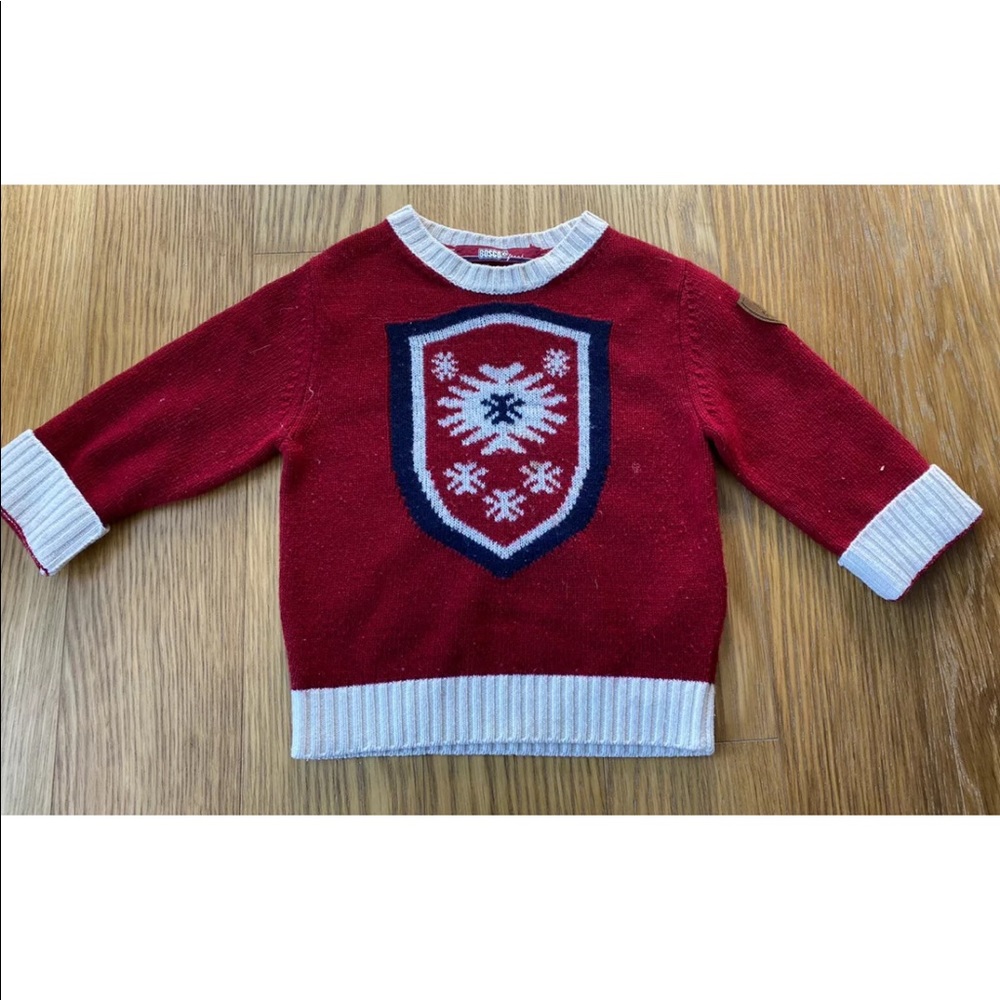Bosco Boy Wool Red Sweater Size 4